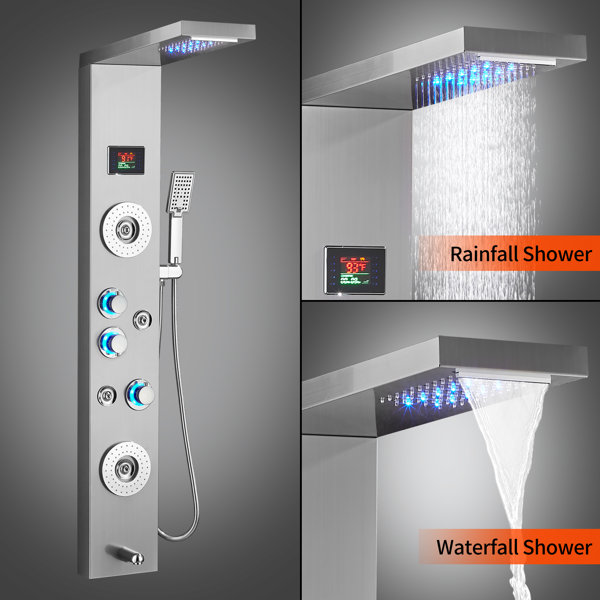 Androme 55.12'' Shower Panel with Adjustable Shower Head & Reviews